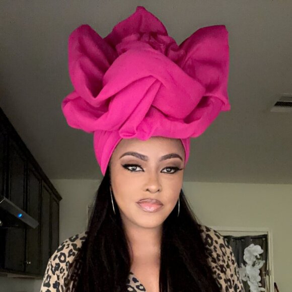 HANDMADE OVERSIZED Ireti Bloom TURBAN - Picture 7 of 11